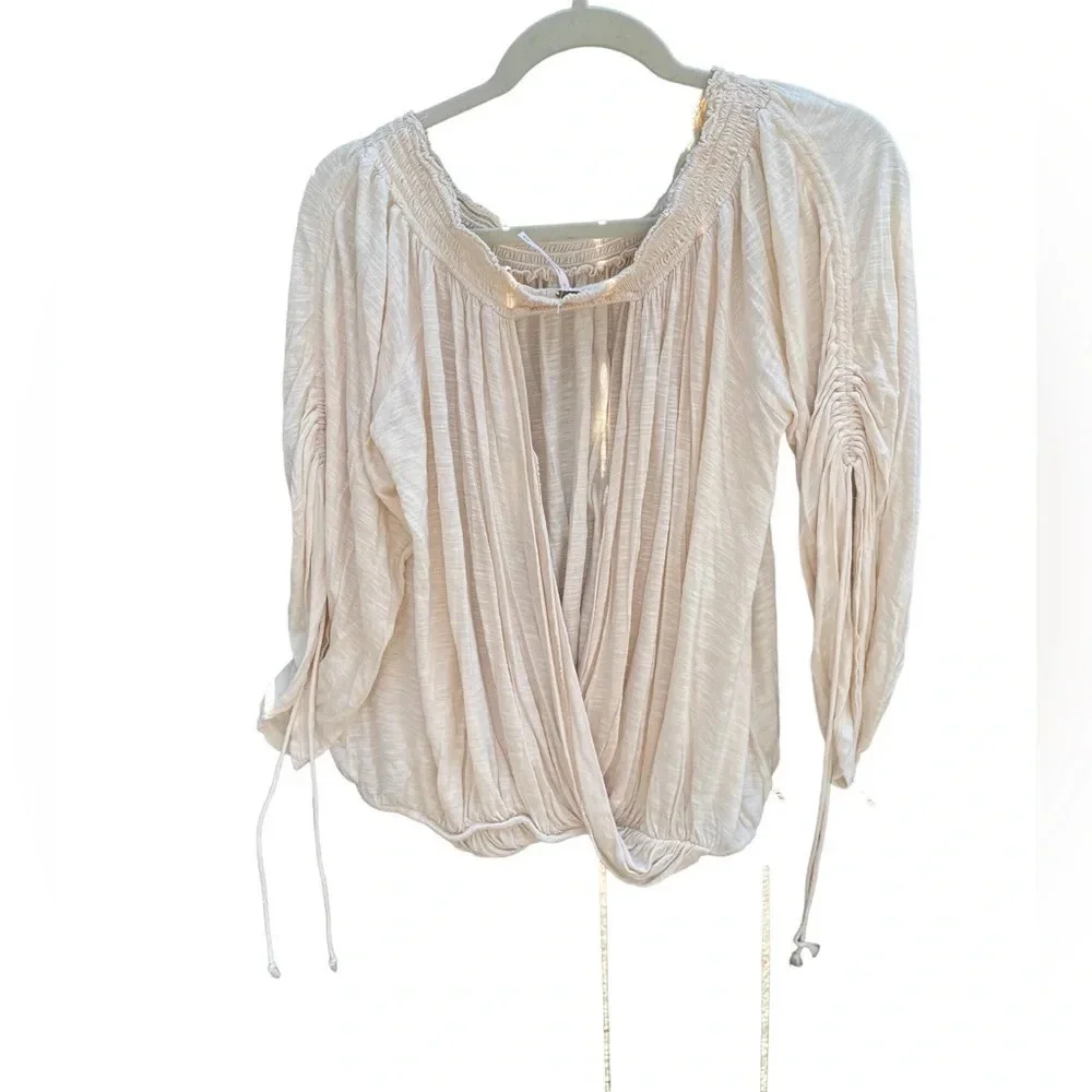 FREE PEOPLE OFF THE SHOULDER BOHO BLOUSE